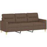  3-dijelni set sofa s jastucima smeđi od tkanine | shoptok.hr