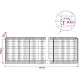  Gabion s žicom debljine 3,5 mm i mrežom 5x10 cm 1100x50x100 cm Slike