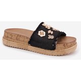 Boto Women's Sandals With Golden Buckles On Platform Black Rigasta | ePonuda.com