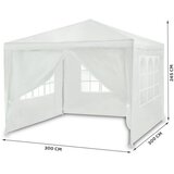 Bijeli vrtni paviljon 3x3m 4936 | shoptok.hr