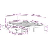  Okvir za krevet 3 pcs Vosak smeđa Čvrsto borovo drvo - Voštano smeđa 135 x 190 cm | shoptok.hr