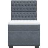 Box spring krevet s madracem tamnosivi 80 x 200 cm baršunasti | shoptok.hr