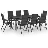  9-dijelni vrtni blagovaonski set crni | shoptok.hr