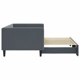  Dnevni krevet s pomoćnim ležajem bez madraca tamno siva 90x190 cm | shoptok.hr