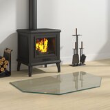 vidaXL Staklena ploča za kamin &scaron;esterokutna 80 x 50 cm cijene