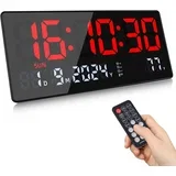 digitalna LED stenska ura 40 cm