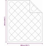 vidaXL Pokrivač s jastucima Dijamantni 3 pcs Bijelo 240 x 200 cm Mikrofibra | shoptok.hr