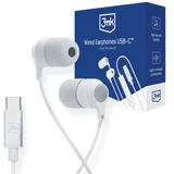 žične slušalke USB-C - bele