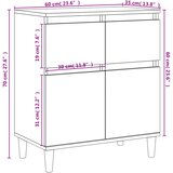  Komoda boja dimljenog hrasta 60 x 35 x 70 cm konstruirano drvo | shoptok.hr