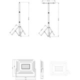  Reflektor na stojalu 2x50W 6000K | Shoptok.si
