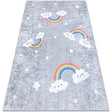 RugsX Preproge JUNIOR 52063.801 pralna preproga Mavrica, oblaki z 140x190 cm Siva | Shoptok.si