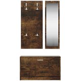 3-u-1 set ormarića za cipele boja hrasta od konstruiranog drva | shoptok.hr