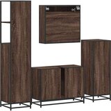 vidaXL 4-dijelni set kupaonskog namještaja boja smeđeg hrasta drveni | shoptok.hr