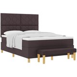 Krevet s opruga kutije Tamno smeđa 200 x 140 cm tkanina | shoptok.hr