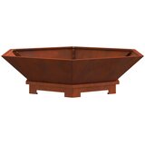  Kamin Smeđa 100 x 100 x 28 cm Čelik otporan na vremenske uvjete | shoptok.hr