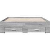  Okvir za krevet s ladicama boja sivog hrasta 135x190 cm | shoptok.hr