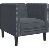  Fotelj chesterfield temno siv žamet | Shoptok.si