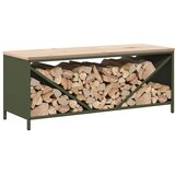 Stalak za drva za ogrjev s drvenim vrhom 100,5x35,5x40 cm | shoptok.hr