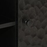 TV ormarić crni 80 x 31 x 46 cm od masivnog drva manga | Eponuda.com