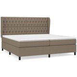 vidaXL Box spring postelja z vzmetnico taupe 200x200 cm blago, (20761060) Cene