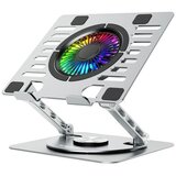 Wozinsky WDCX-X16-AS CoolBase RGB 360° rashladni stalak za laptop i tablet srebrni | shoptok.hr