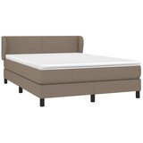 Krevet s oprugama i madracem smeđesivi 140 x 190 cm od tkanine | shoptok.hr