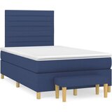  Krevet s oprugama i madracem plavi 120 x 200 cm od tkanine | shoptok.hr