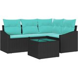  Set sofe 5 kom. Crna poliratan 178,5 x 123,5 x 85 cm | shoptok.hr