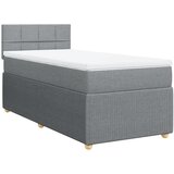 Maison Chic Box spring postelja - Vzmetna postelja z vzmetnico svetlo siva 90x200 cm blago SL11239, (21902648) | Shoptok.si