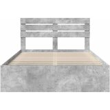  Krevetna konstrukcija Beton 140 x 190 cm Čvrsto borovo drvo | shoptok.hr