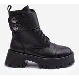 Boto Leather Ankle Boots Women's Black Anceria | shoptok.hr