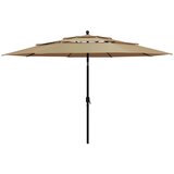 vidaXL senčnik aluminij taupe 3,5 m | Shoptok.si
