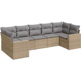  7-dijelni set vrtnih sofa od poliratana s jastucima bež | shoptok.hr