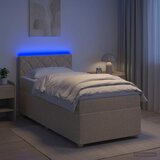  Boxspring krevet s madracem Krem 90 x 190 cm Tkanina Krema 90 x 190 x 100.5 cm | Shoptok.si