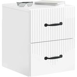  Stenski nočni omarici Bela visok sijaj 34,5 x 33 x 40 cm, (5000209447) | Shoptok.si