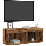  Set TV komoda s LED svjetlima 2 pcs Staro drvo 80 x 30 x 30 cm | shoptok.hr