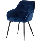 Unique Furniture Tamno plave baršunaste blagovaonske stolice u setu s naslonima za ruke 2 kom Nolan Square – | shoptok.hr