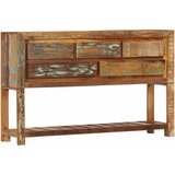  Komoda od masivnog obnovljenog drva 120 x 30 x 75 cm Šarena | Shoptok.si