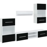 vidaXL Petodijelni Set TV Komoda sa LED Rasvjetom Crni | shoptok.hr