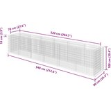  Gabionska sadilica od pocinčanog čelika 540 x 90 x 100 cm | Eponuda.com
