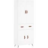 Visoka komoda bijela 69,5x34x180 cm konstruirano drvo | shoptok.hr