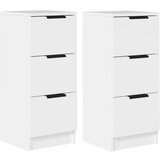  Komode 2 kom bijele 30 x 30 x 70 cm od konstruiranog drva | shoptok.hr