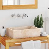 The Living Store Umivalnik 45x30x12 cm marmor visok sijaj krem - Umivalnik, (21750100) | Shoptok.si