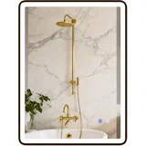 kopalniško ogledalo kaljeno steklo, kovina 80D x 5Š x 60V cm črno, (5000242292)