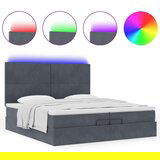 vidaXL Okvir kreveta s madracima tamnosivi 200x200cm baršunasti | shoptok.hr