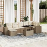 vidaXL 8-dijelni set vrtnih sofa od poliratana s jastucima bež | shoptok.hr