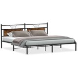  Metalni okvir kreveta bez madraca boja hrasta 193x201 cm | shoptok.hr
