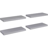 vidaXL plutajuće zidne police 4 kom sive 60 x 23,5 x 3,8 cm MDF | shoptok.hr