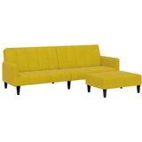  Kavč dvosed s stolčkom za noge rumen žamet, (21228603) | Shoptok.si