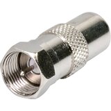 SCHWAIGER UEST9310531 F- koaksialni adapter Priključki: F-vtič\, koaksialni vtič IEC 1 kos, (20432548) | Shoptok.si